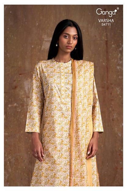 Varsha 4711 Ganga Cotton Plazzo Style Suits Manufacturer Ahmedabad