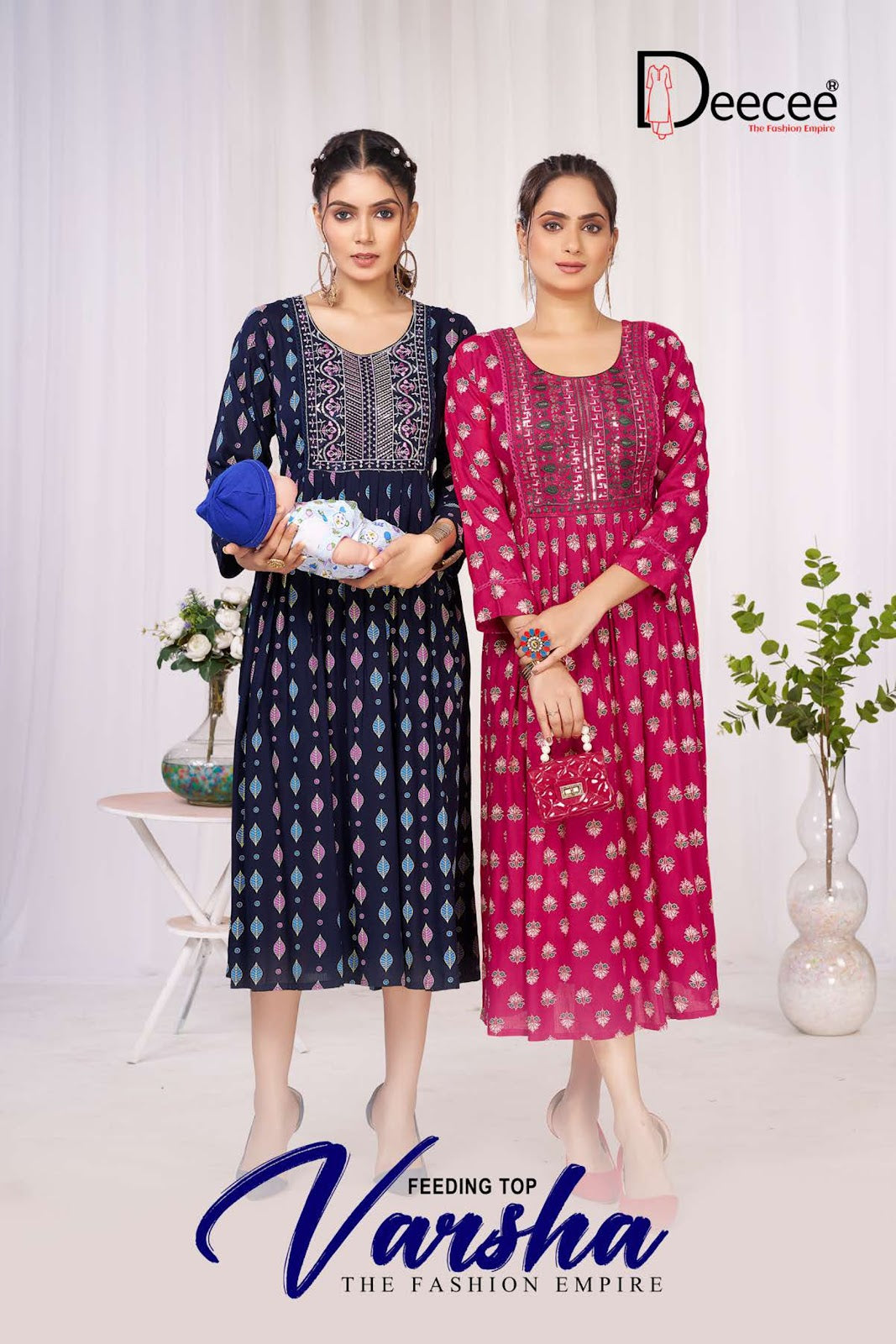 Varsha Deecee Rayon Feeding Kurtis Wholesaler Ahmedabad