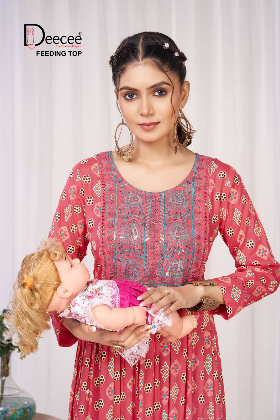 Varsha Deecee Rayon Feeding Kurtis Wholesaler Ahmedabad