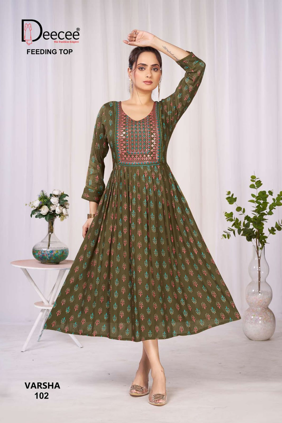 Varsha Deecee Rayon Feeding Kurtis Wholesaler Ahmedabad