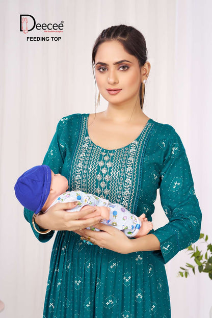 Varsha Deecee Rayon Feeding Kurtis Wholesaler Ahmedabad