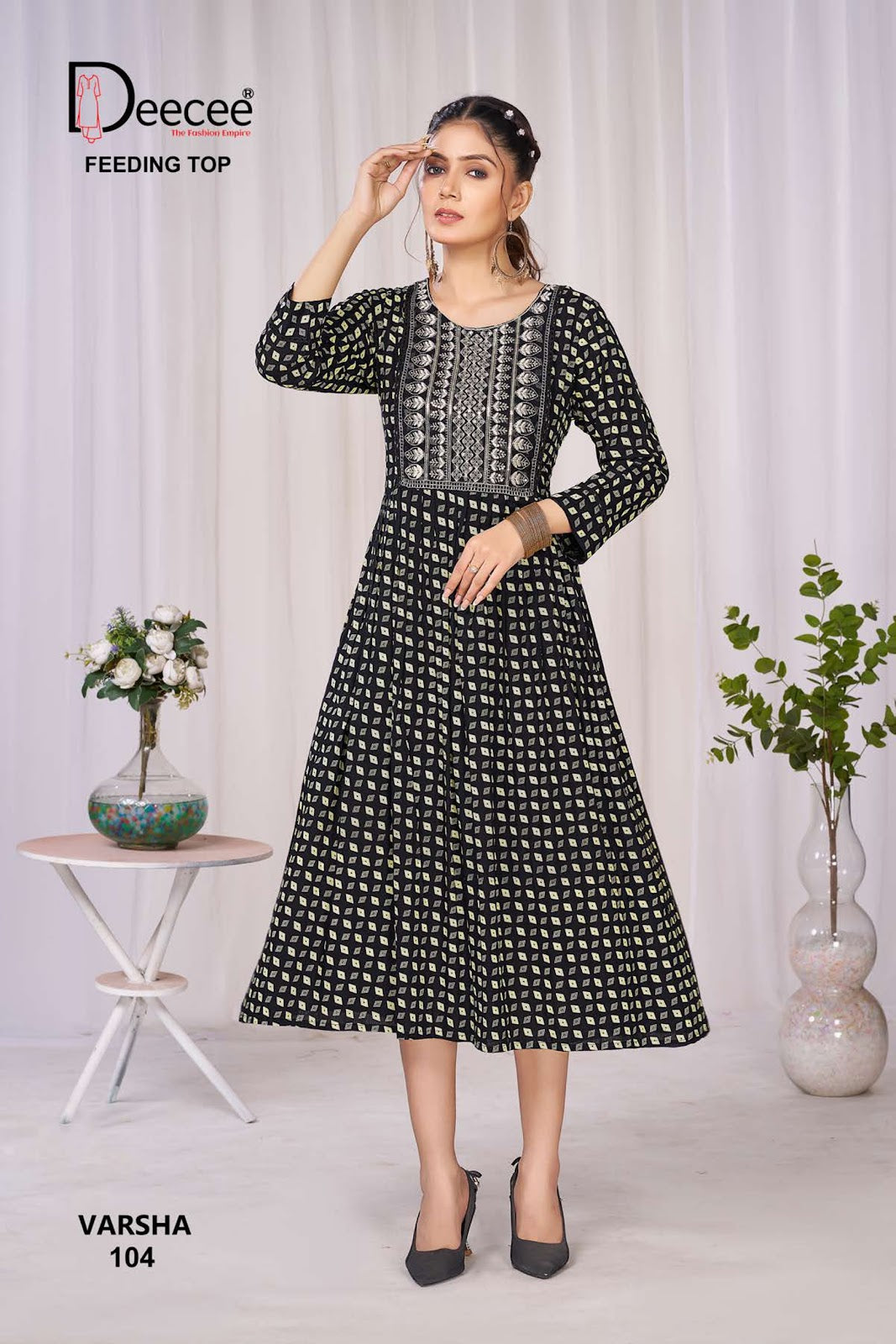 Varsha Deecee Rayon Feeding Kurtis Wholesaler Ahmedabad