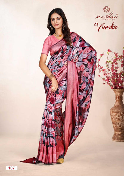 Varsha Kashvi Creation Vichitra Sarees Wholesale Price