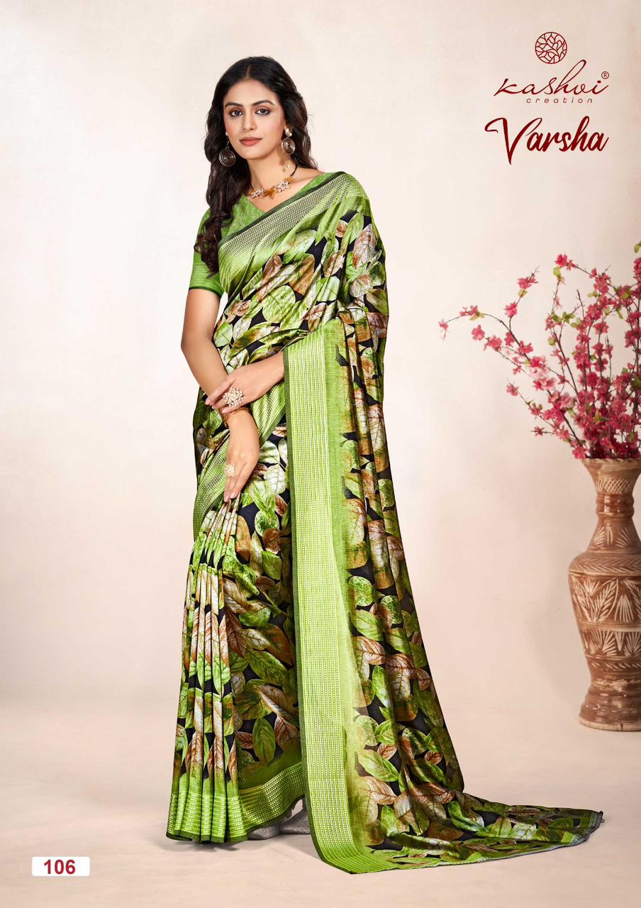 Varsha Kashvi Creation Vichitra Sarees Wholesale Price