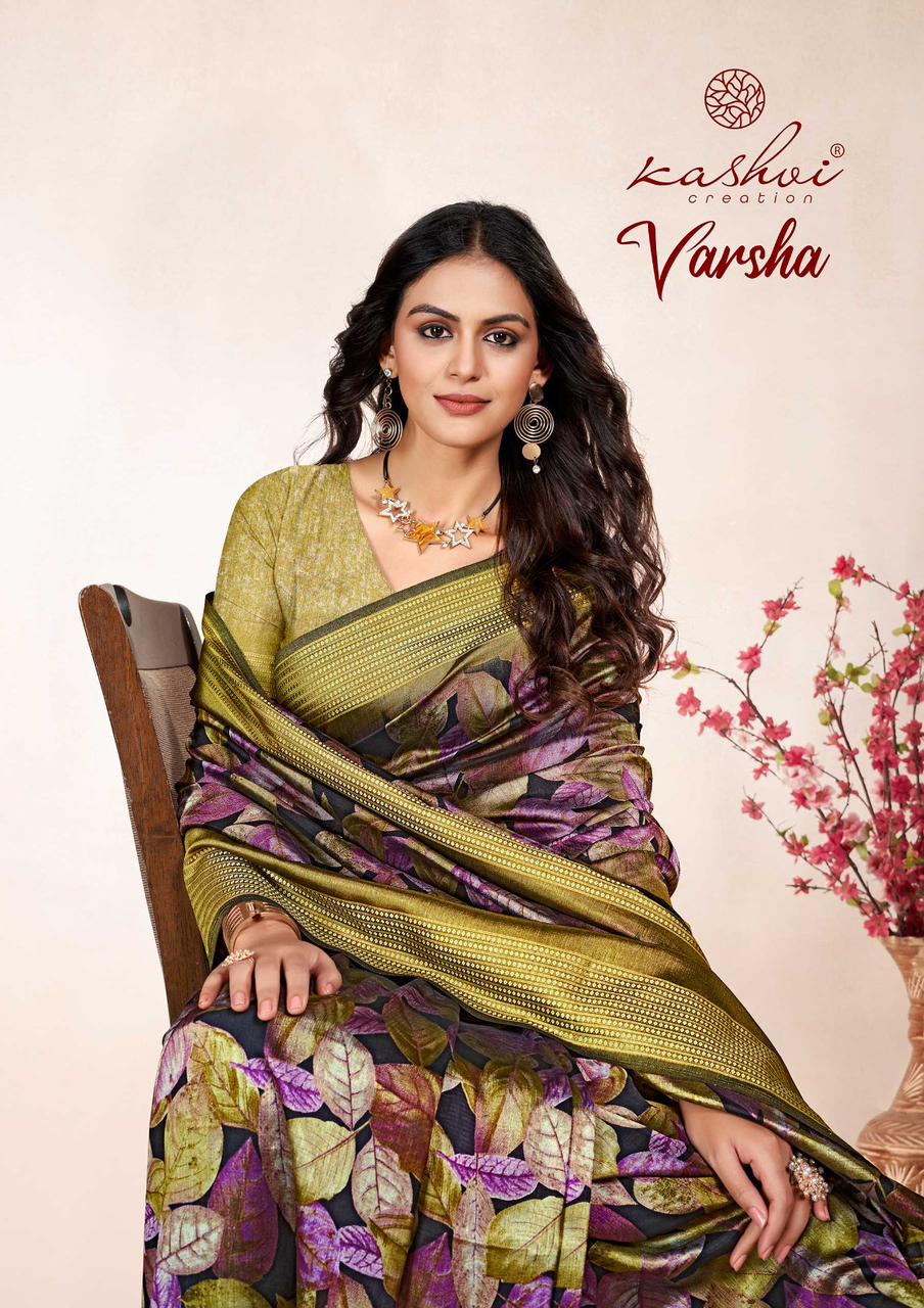 Varsha Kashvi Creation Vichitra Sarees Wholesale Price