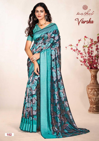 Varsha Kashvi Creation Vichitra Sarees Wholesale Price