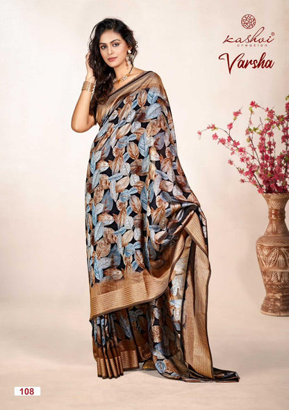 Varsha Kashvi Creation Vichitra Sarees Wholesale Price