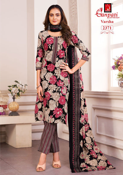 varsha vol 12 ganpati cotton readymade pant style suits wholesaler gujarat