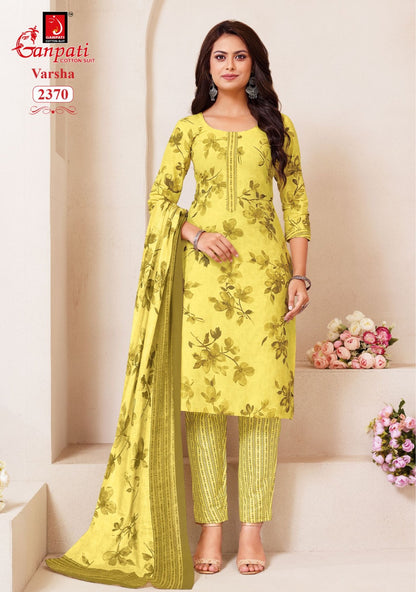 varsha vol 12 ganpati cotton readymade pant style suits wholesaler gujarat
