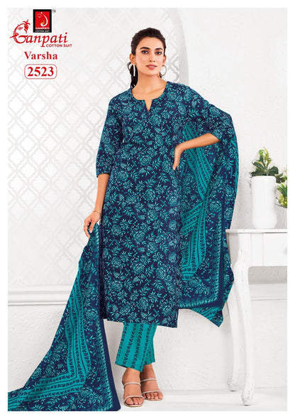 Varsha Vol 13 Ganpati Cotton Dress Material Supplier Gujarat