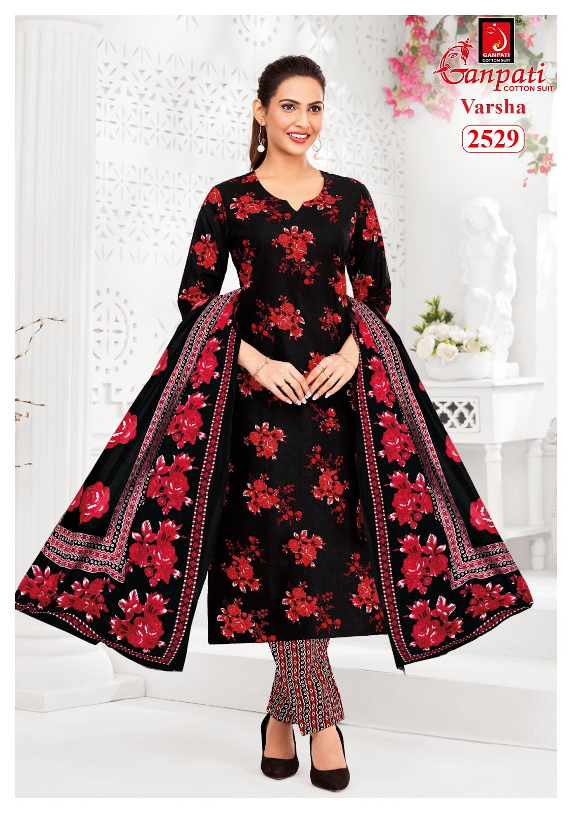 Varsha Vol 13 Ganpati Cotton Dress Material Supplier Gujarat