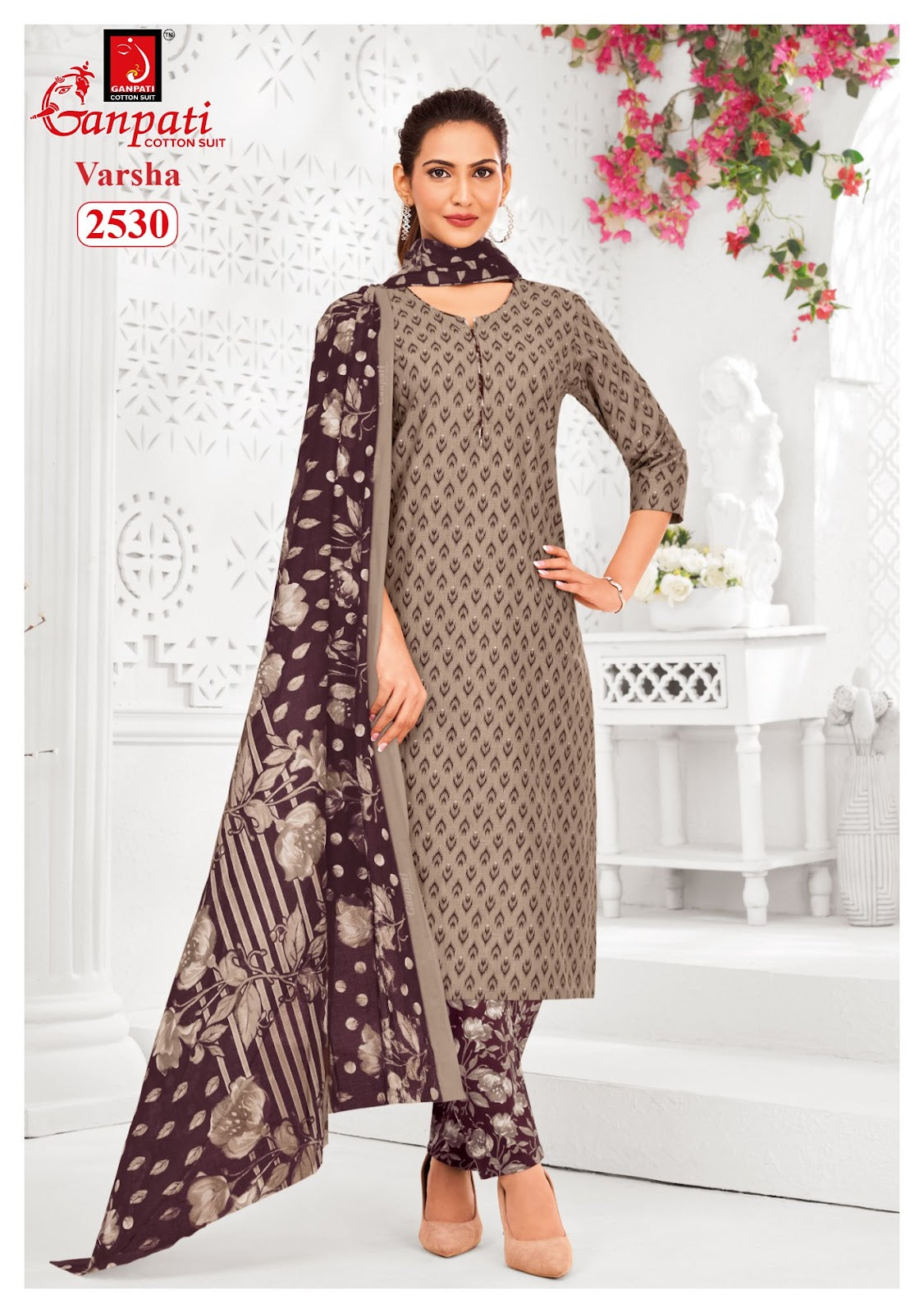 Varsha Vol 13 Ganpati Cotton Dress Material Supplier Gujarat