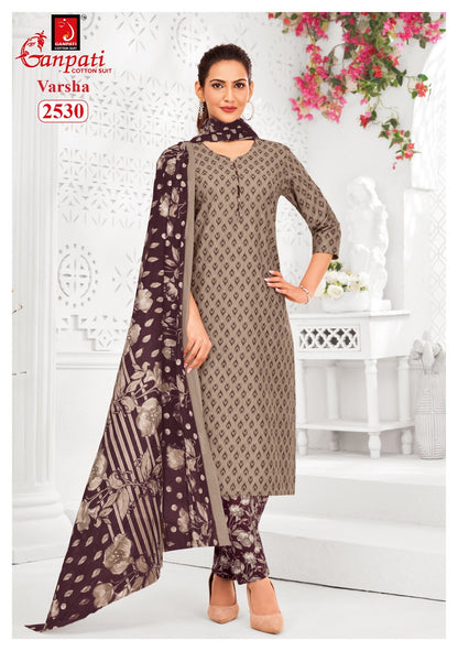 Varsha Vol 13 Ganpati Cotton Dress Material Supplier Gujarat