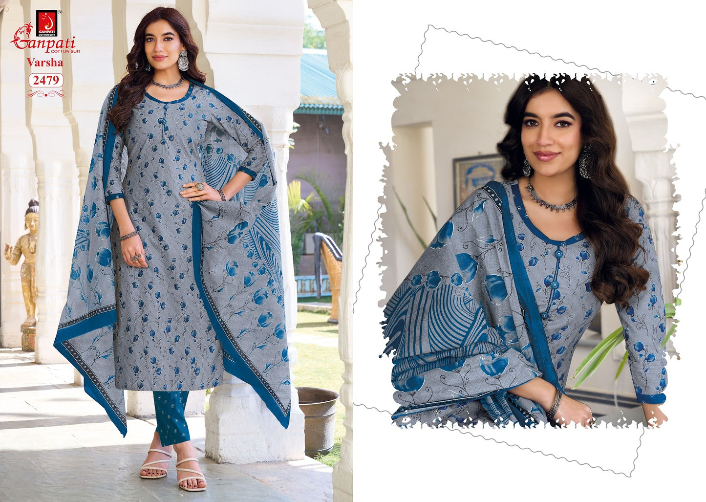 Varsha Vol 14 Ganpati Cotton Dress Material Manufacturer