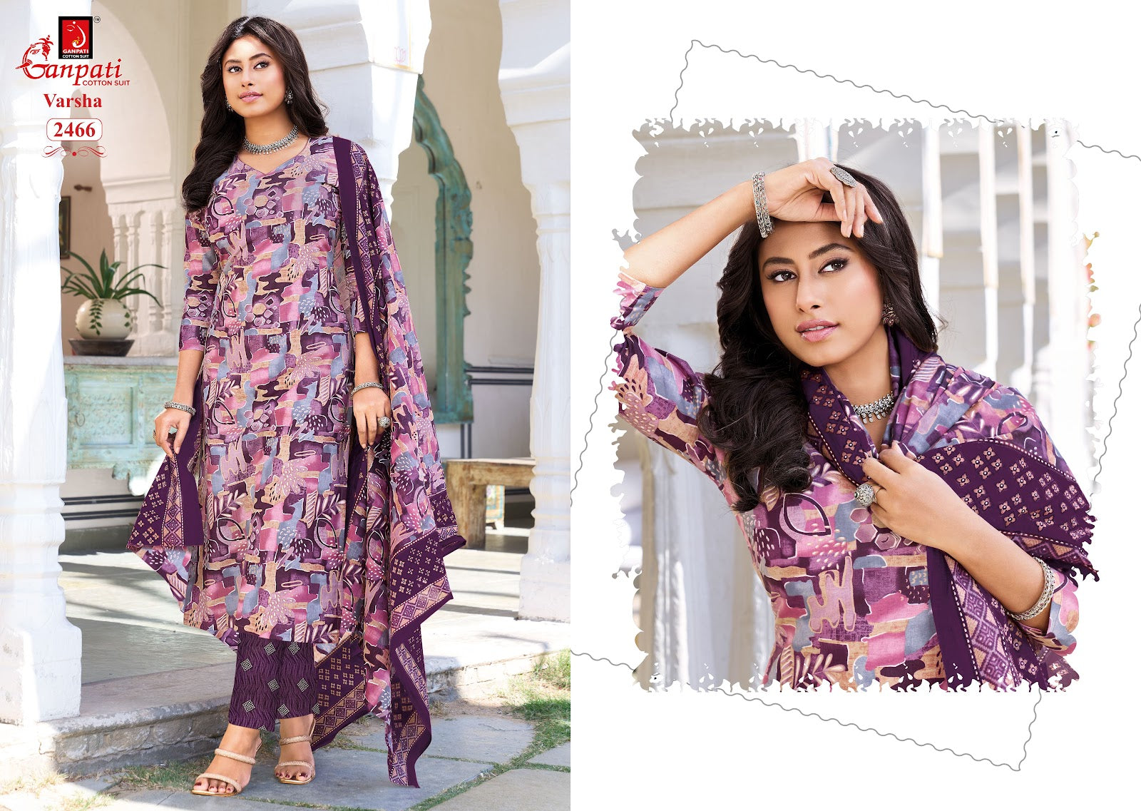 Varsha Vol 14 Ganpati Cotton Dress Material Manufacturer