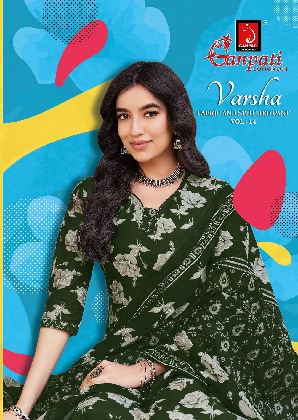 Varsha Vol 14 Ganpati Readymade Cotton Pant Suits Wholesale Price