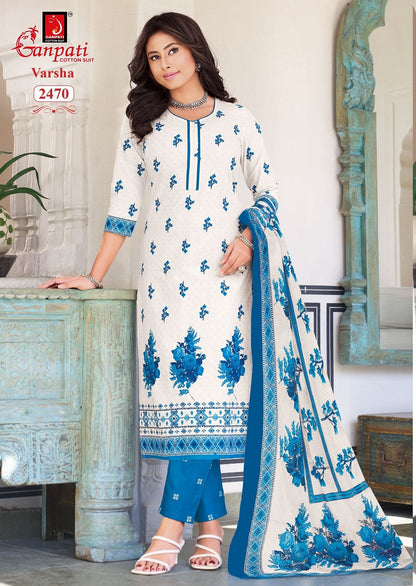 Varsha Vol 14 Ganpati Readymade Cotton Pant Suits Wholesale Price