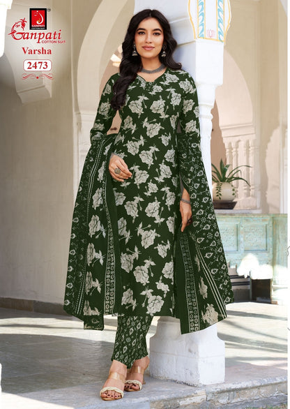 Varsha Vol 14 Ganpati Readymade Cotton Pant Suits Wholesale Price