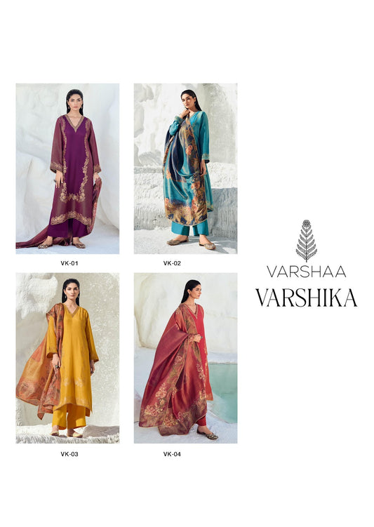 Varshika Varsha Fashions Viscose Plazzo Style Suits Exporter