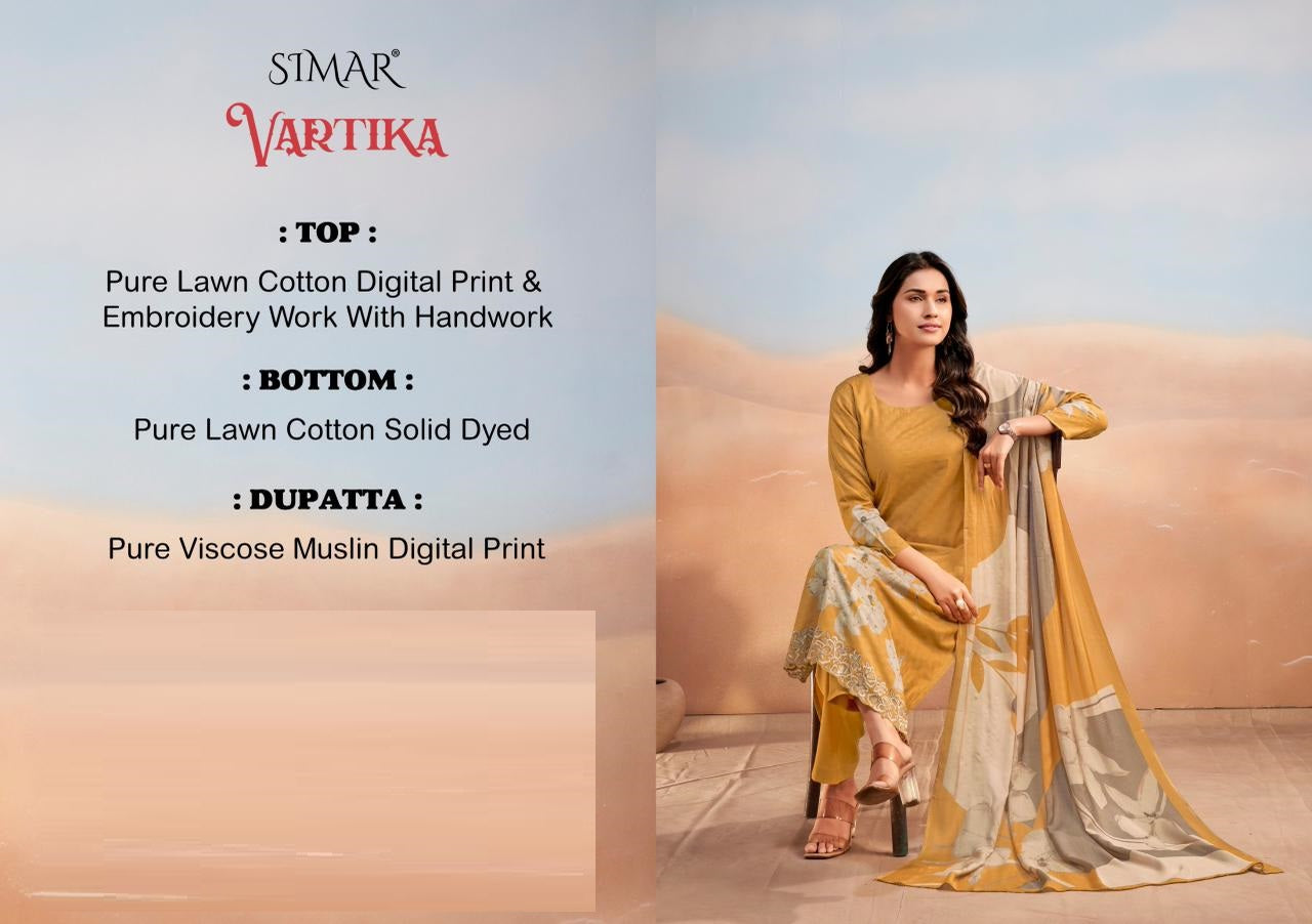 Vartika Simar Lawn Cotton Pakistani Salwar Suits Supplier Gujarat