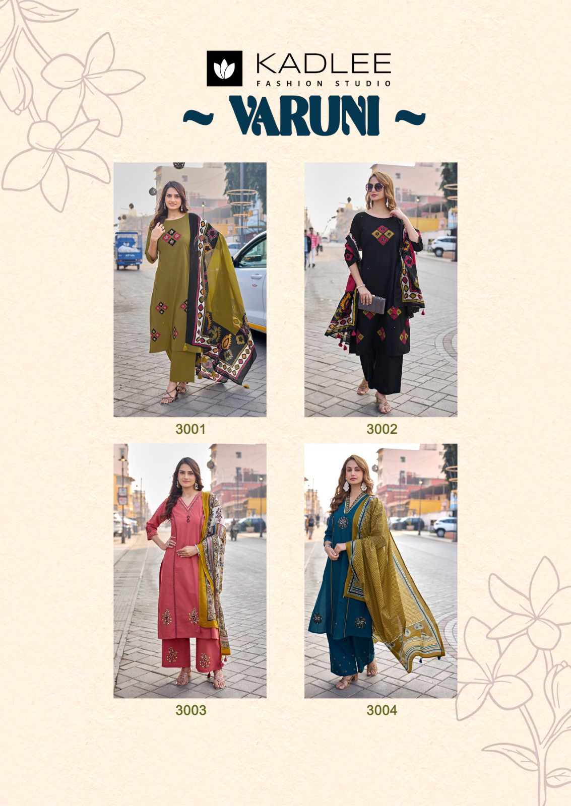 Varuni Kadlee Dhabu Readymade Cotton Pant Suits Exporter Ahmedabad