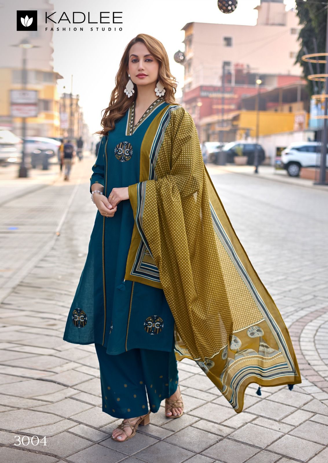 Varuni Kadlee Dhabu Readymade Cotton Pant Suits Exporter Ahmedabad