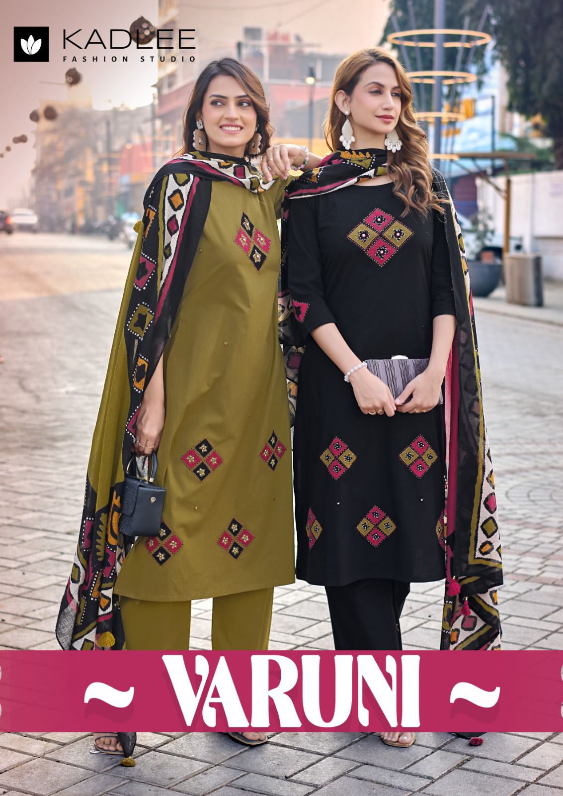 Varuni Kadlee Dhabu Readymade Cotton Pant Suits Exporter Ahmedabad