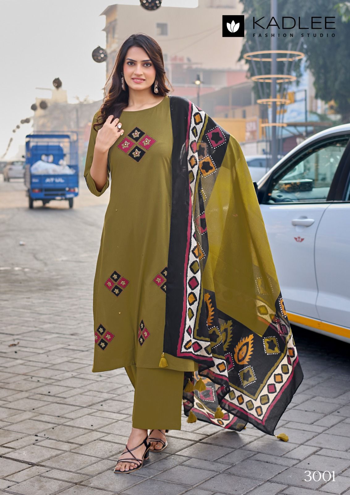 Varuni Kadlee Dhabu Readymade Cotton Pant Suits Exporter Ahmedabad