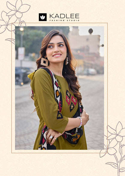 Varuni Kadlee Dhabu Readymade Cotton Pant Suits Exporter Ahmedabad