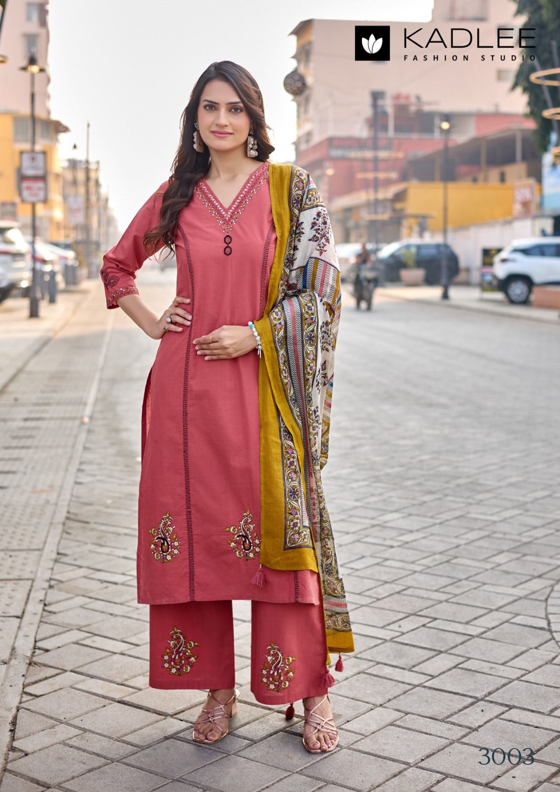 Varuni Kadlee Dhabu Readymade Cotton Pant Suits Exporter Ahmedabad