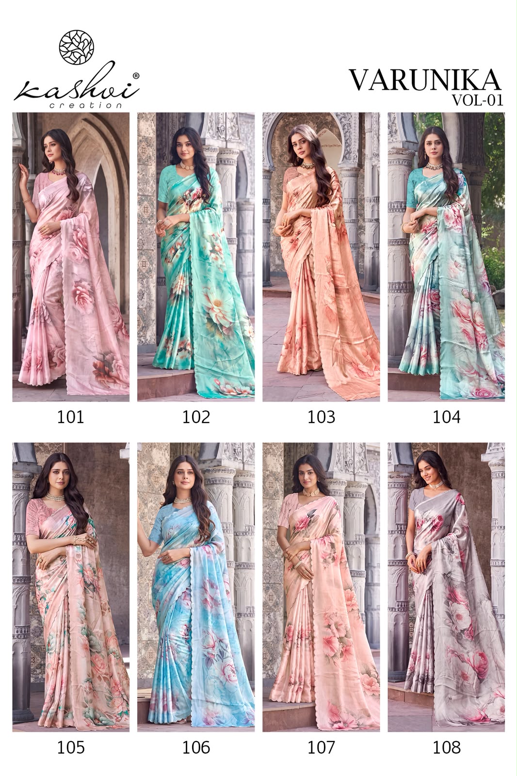 Varunika Vol 1 Kashvi Creation Tesla Sarees Wholesale Price
