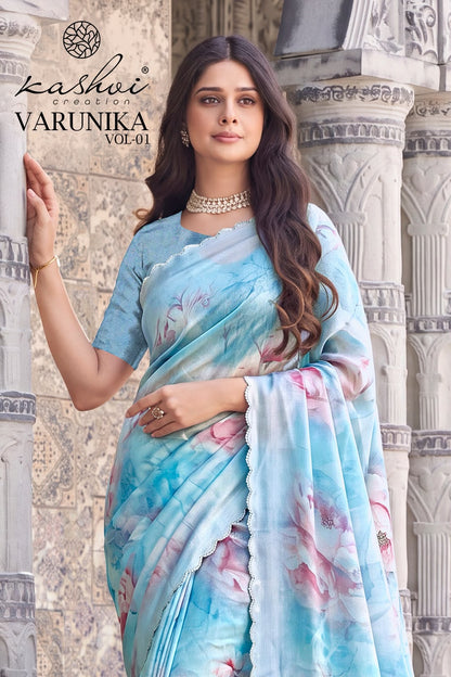 Varunika Vol 1 Kashvi Creation Tesla Sarees Wholesale Price