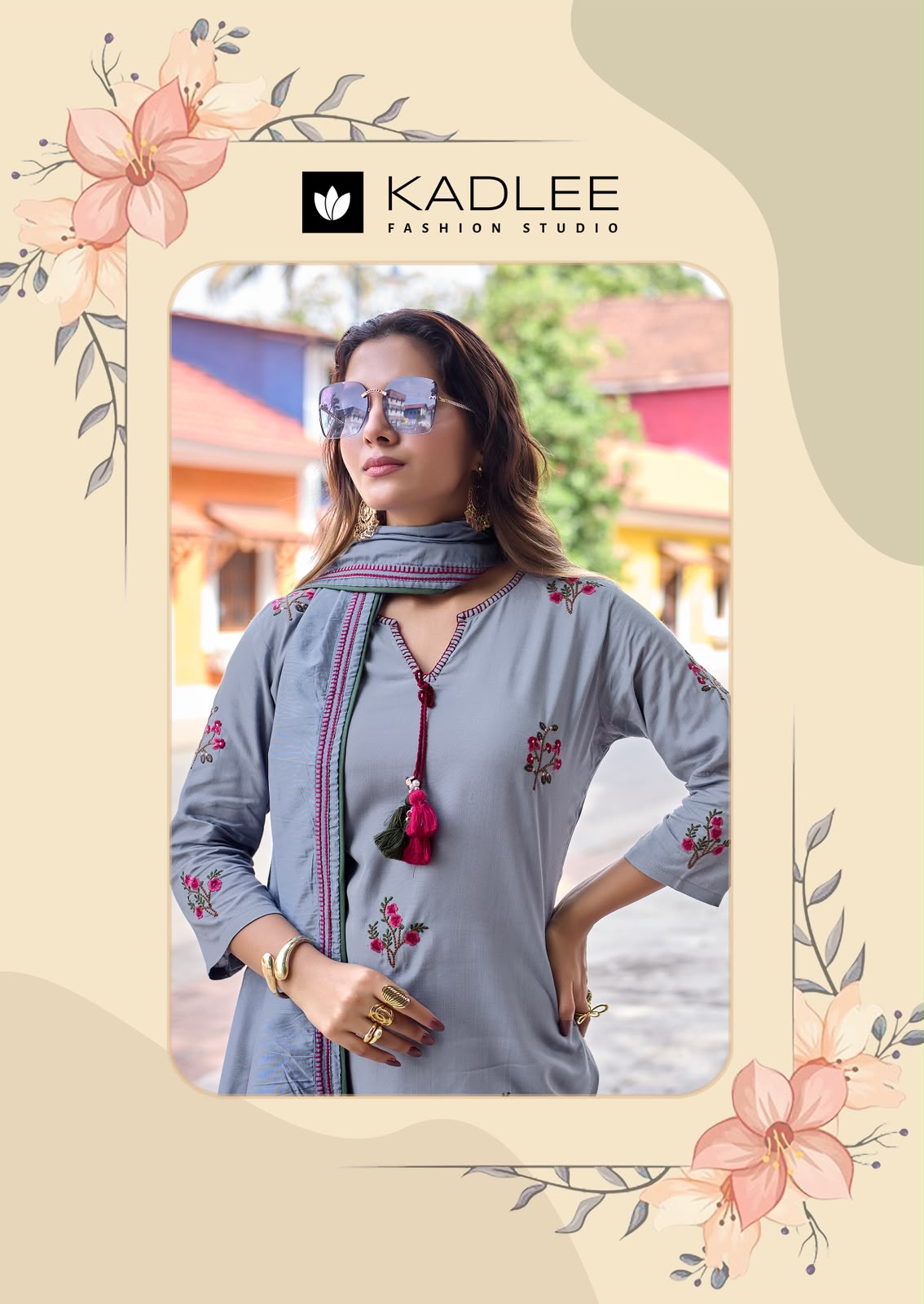 Vasant Kadlee Heavy Rayon Readymade Pant Style Suits Wholesale Rate