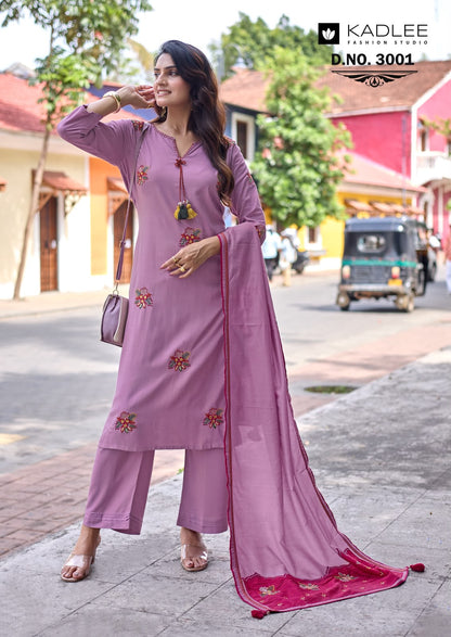 Vasant Kadlee Heavy Rayon Readymade Pant Style Suits Wholesale Rate
