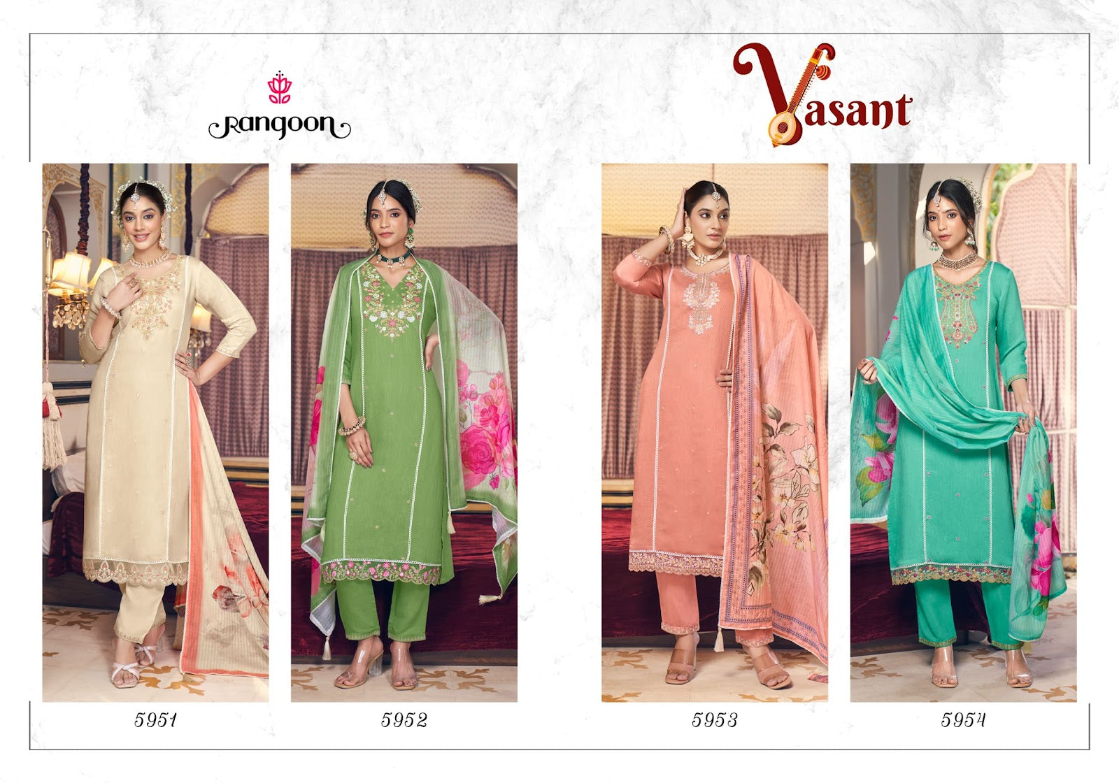 Vasant Rangoon Viscose Readymade Pant Style Suits Manufacturer Ahmedabad