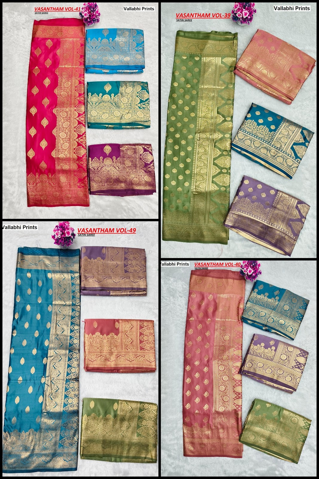 Vasantham Vallabhi Prints Satin Sarees Manufacturer India