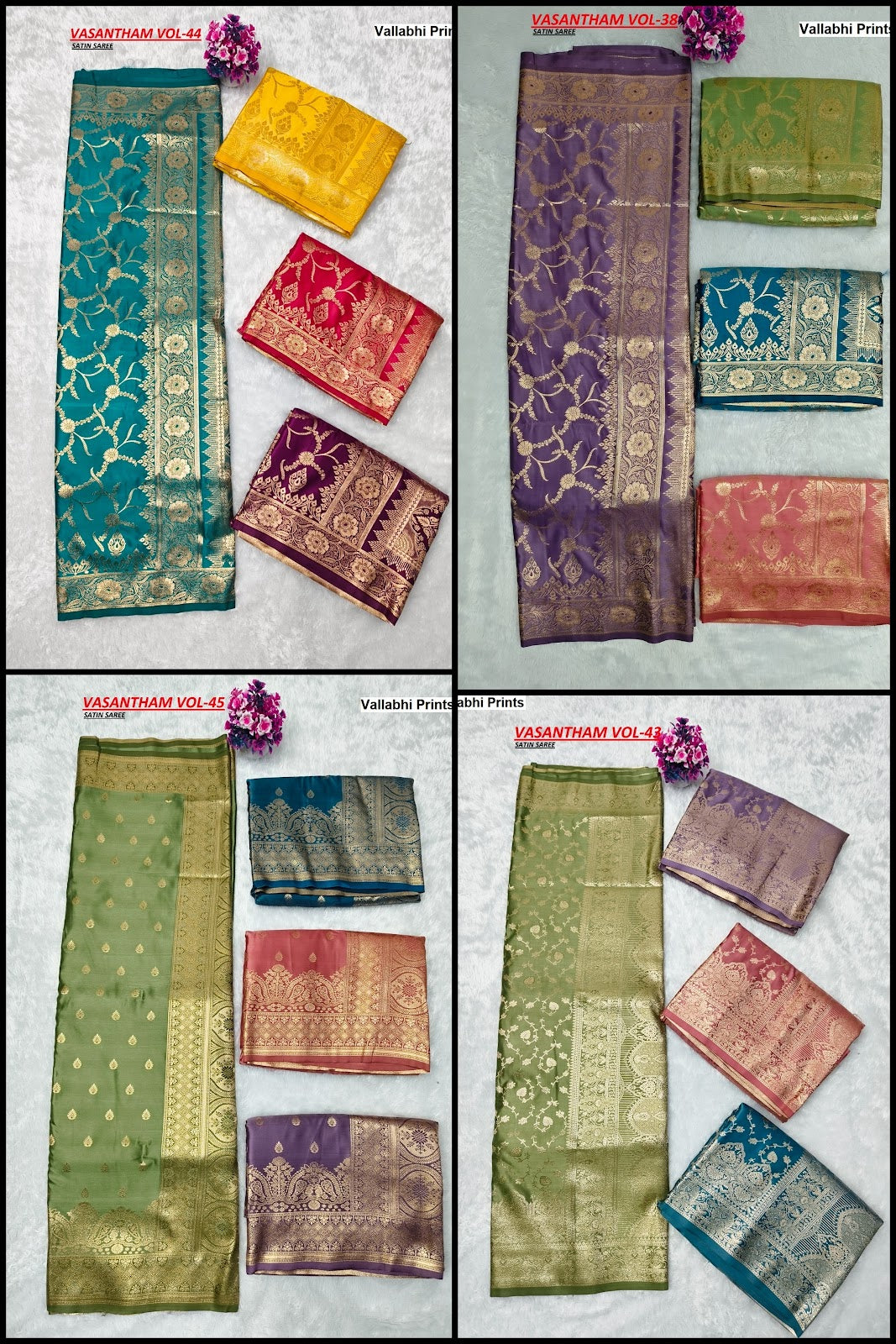 Vasantham Vallabhi Prints Satin Sarees Manufacturer India