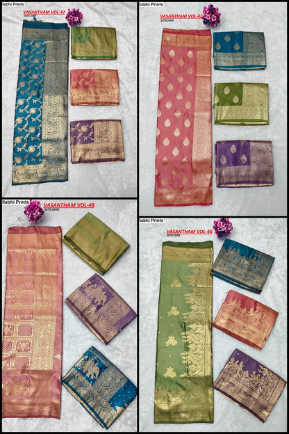 Vasantham Vallabhi Prints Satin Sarees Manufacturer India