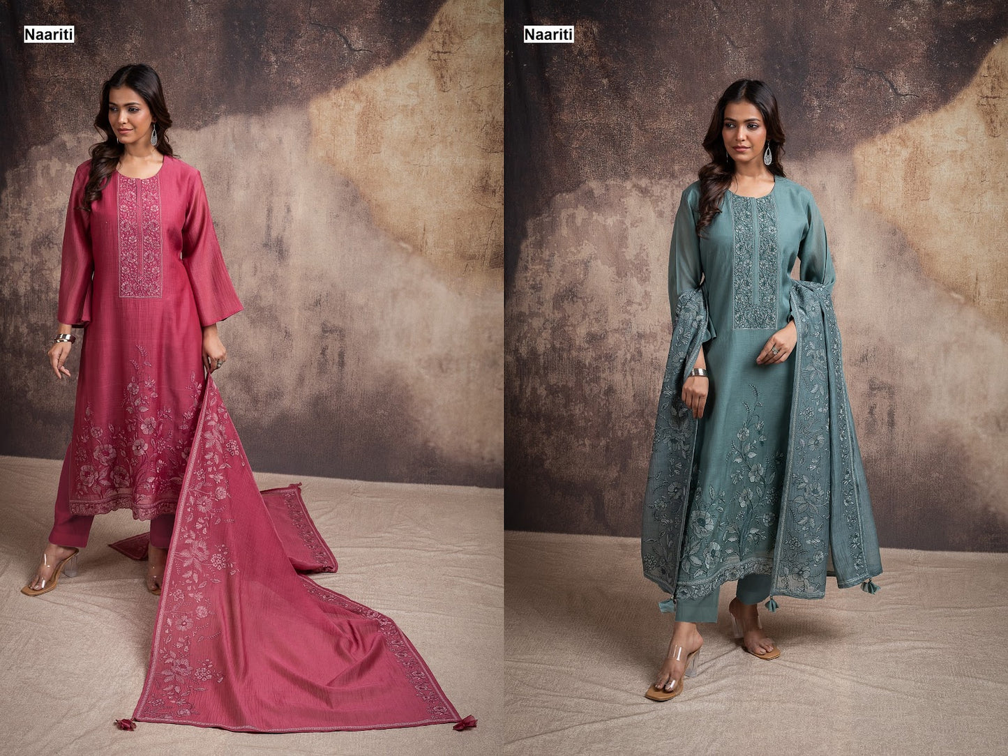 Vasha 2731 Naariti Mul Chanderi Pant Style Suits Supplier