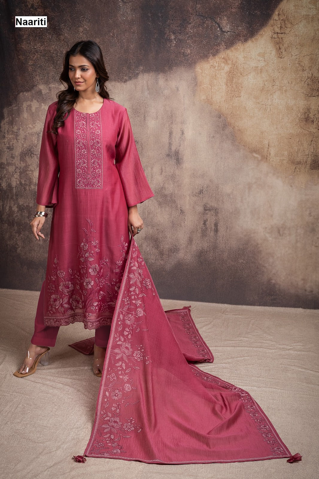 Vasha 2731 Naariti Mul Chanderi Pant Style Suits Supplier