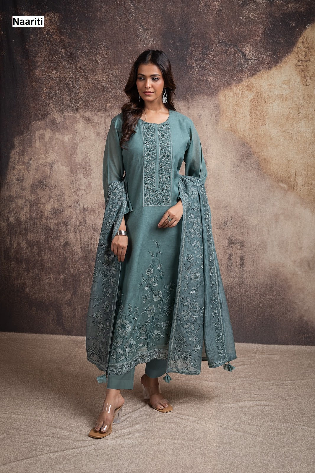 Vasha 2731 Naariti Mul Chanderi Pant Style Suits Supplier