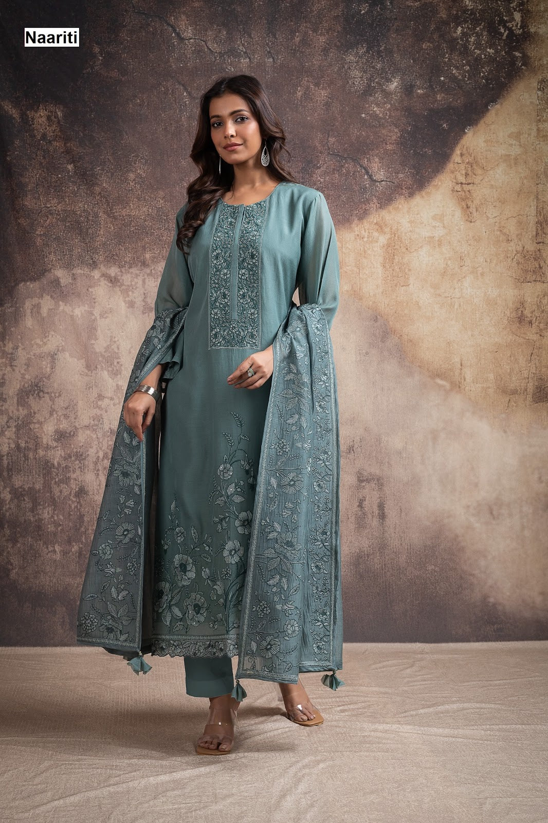 Vasha 2731 Naariti Mul Chanderi Pant Style Suits Supplier