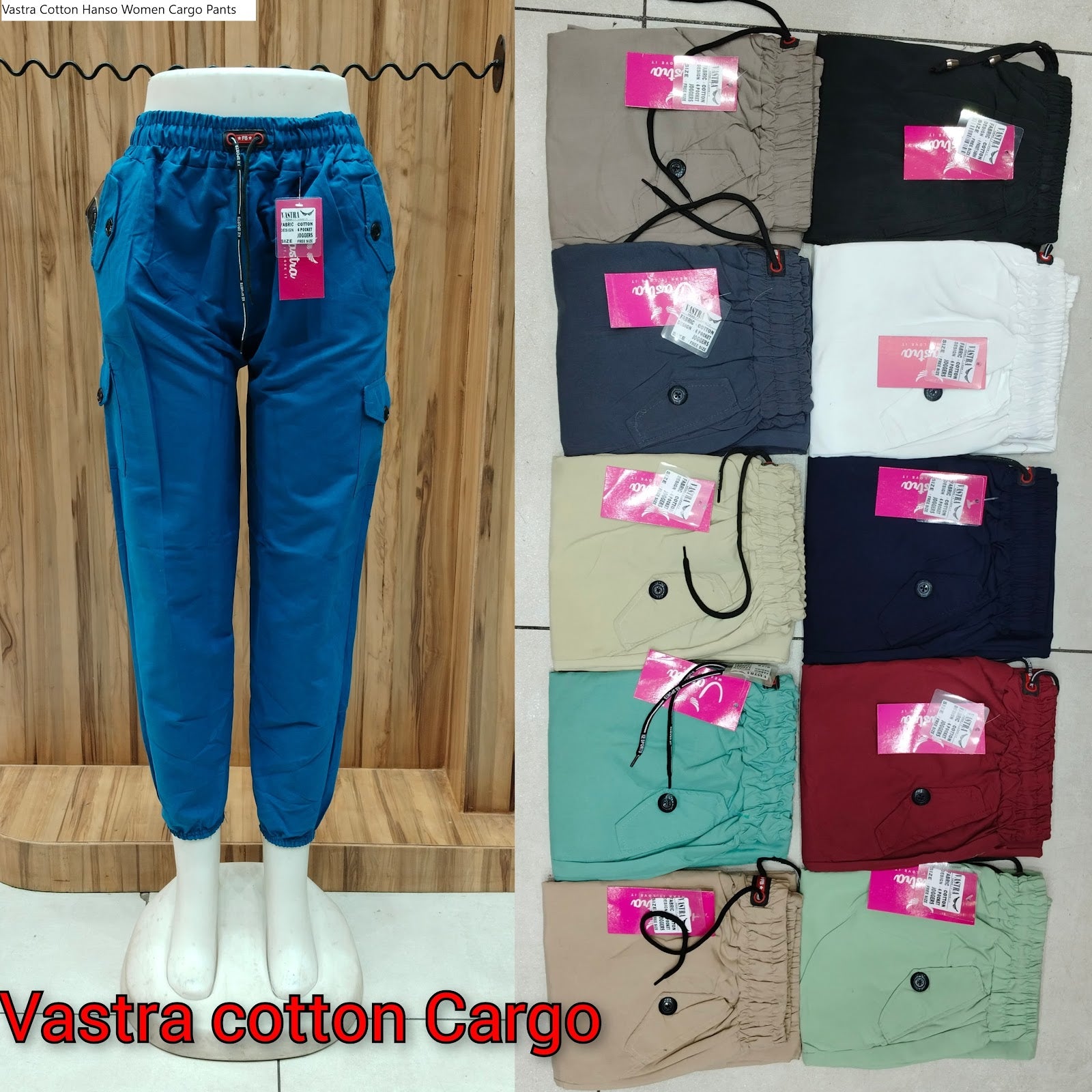 Vastra Cotton Hanso Women Cargo Pants Manufacturer Gujarat