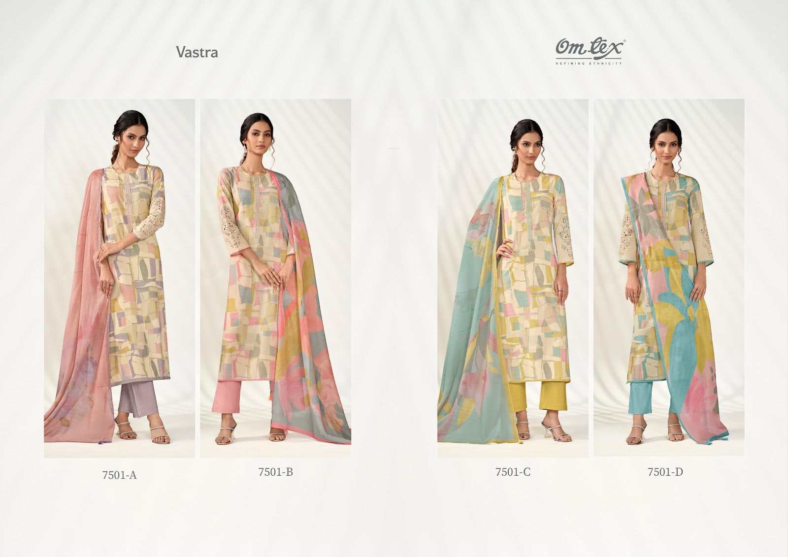 Vastra Omtex Lawn Cotton Pant Style Suits Manufacturer