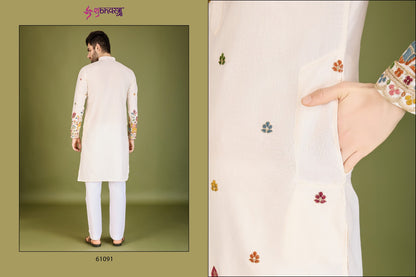 Vastra Vogue 61091-61095 Shubhvastra Cotton Mens Kurta Wholesale Price