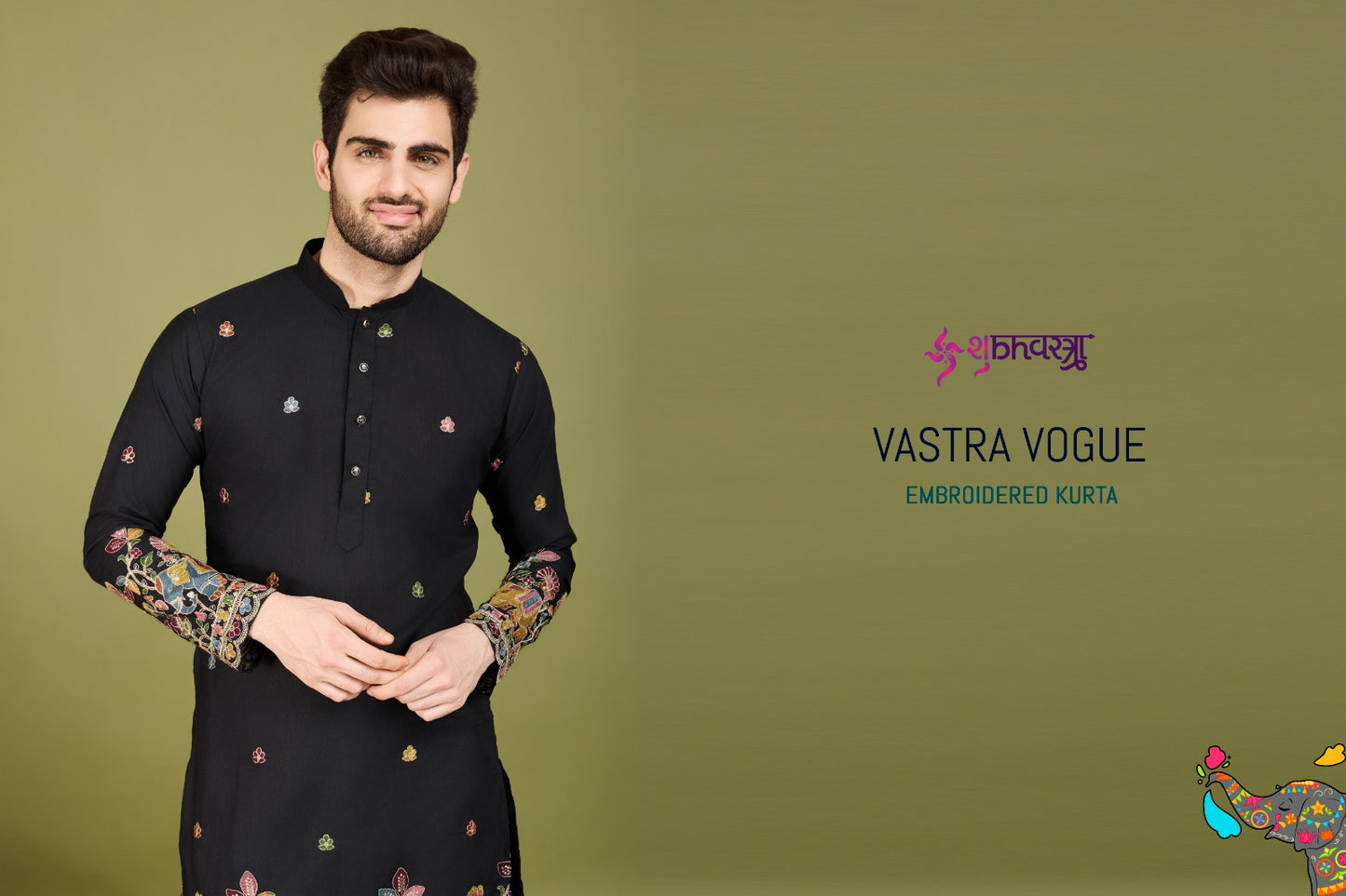 Vastra Vogue 61091-61095 Shubhvastra Cotton Mens Kurta Wholesale Price