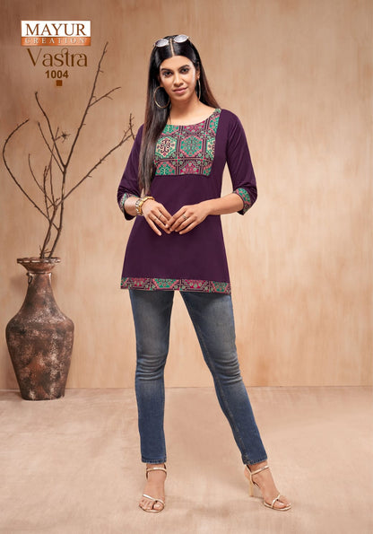 Vastra Vol 1 Mayur Creation Poplin Short Kurtis Manufacturer India
