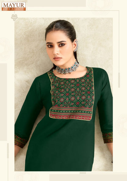 Vastra Vol 2 Mayur Creation Poplin Cotton Short Kurtis Wholesaler