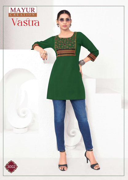 Vastra Vol 3 Mayur Creation Poplin Cotton Short Kurtis Wholesaler India