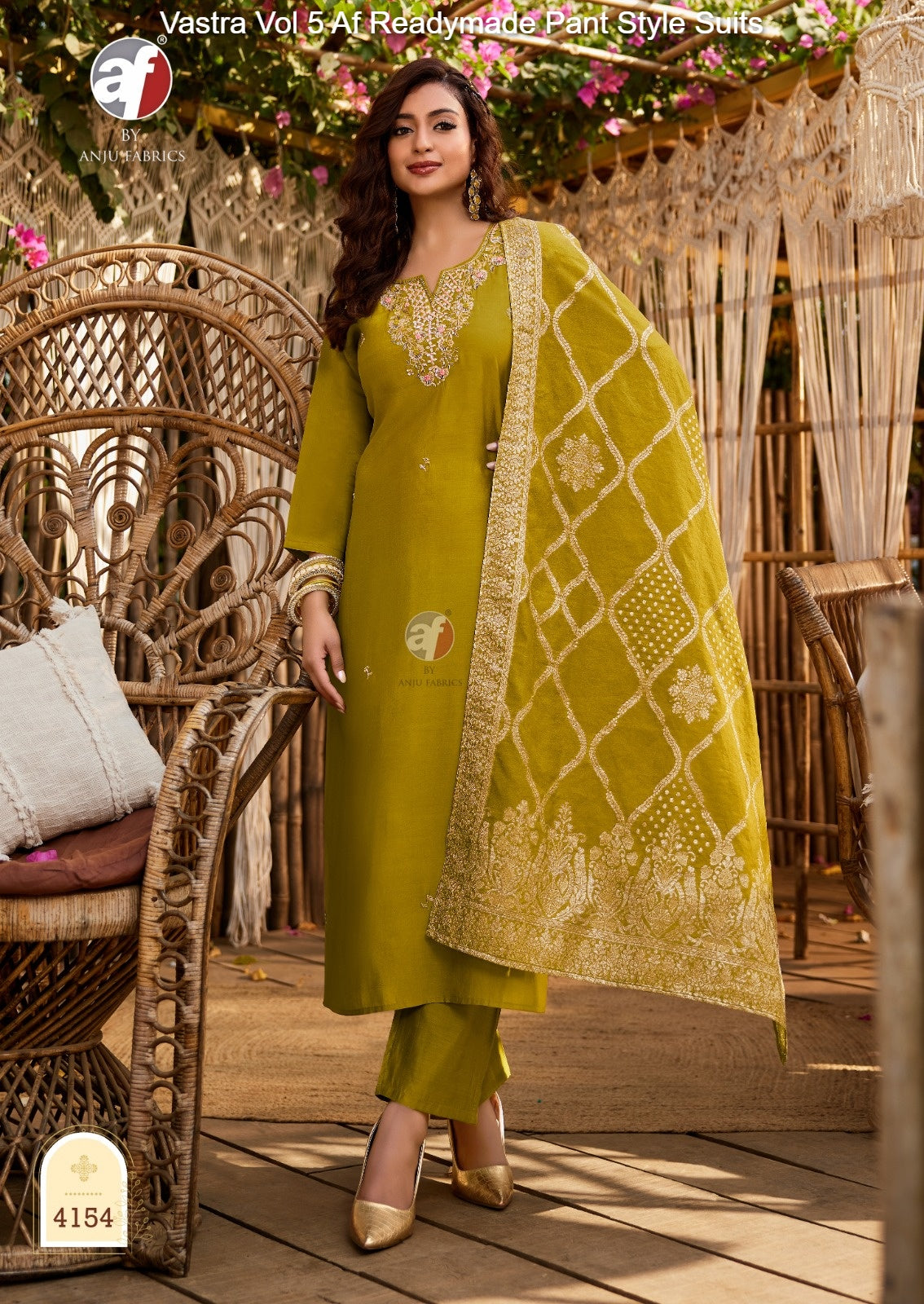 Vastra Vol 5 Af Roman Silk Readymade Pant Style Suits Wholesale Price